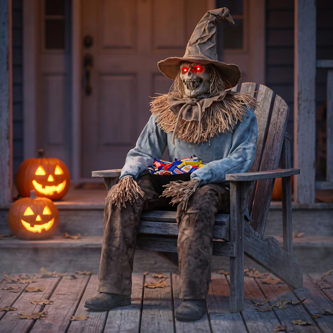 HorrorBowl Motion-Activated Scarecrow